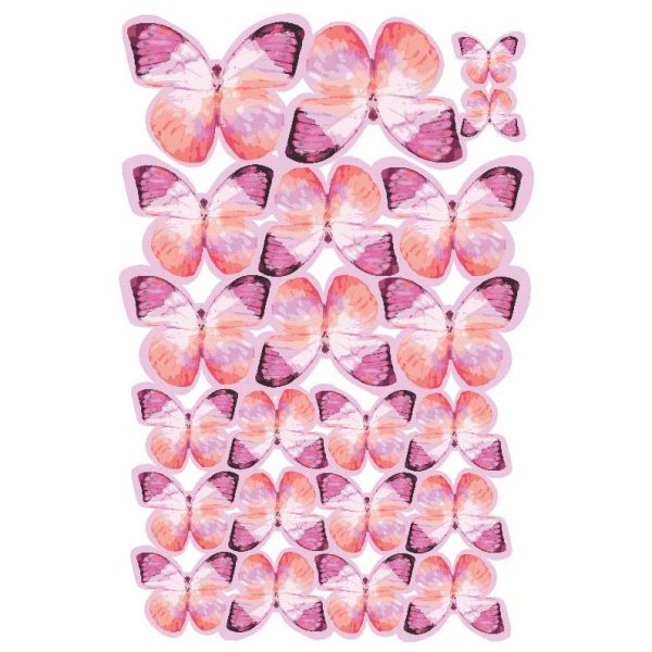 Spiselige sommerfugler, fluttery rosa - 22 stk - Bilde 3