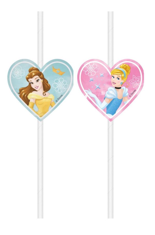 Papirsugerør, Disney prinsesser - 4 stk