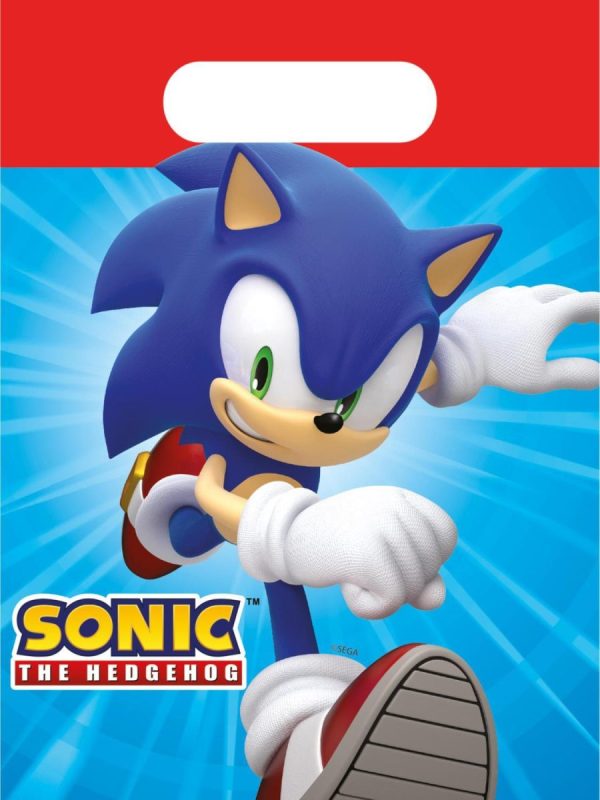 Godteposer papir, Sonic - 4 stk