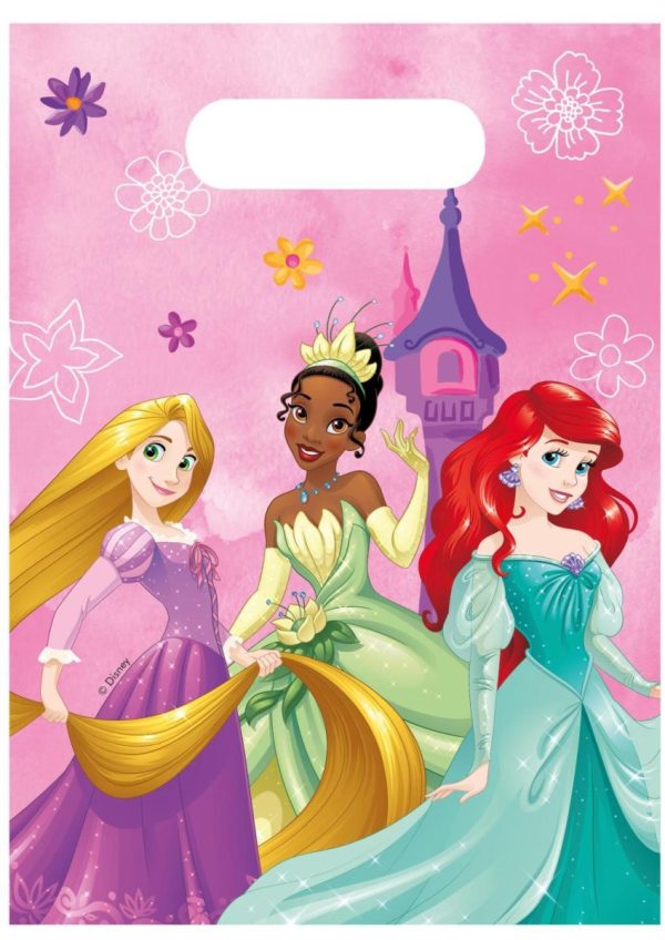 Godteposer plast, Disney prinsesser - 6 stk