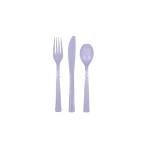Plastbestikk, Lavendel - 18 deler