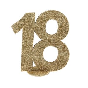 Bordpynt, Gull med glitter - 18år