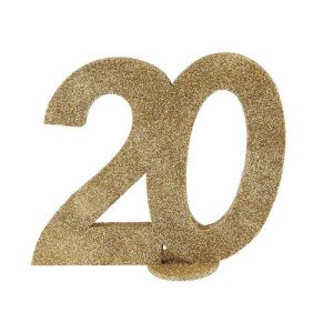 Bordpynt, Gull med glitter - 20år