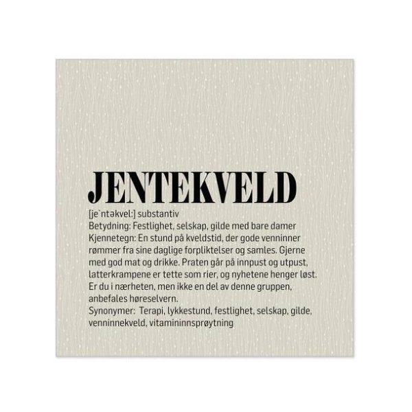 Servietter, Jentekveld – 20 stk
