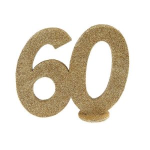 Bordpynt, Gull med glitter - 60år
