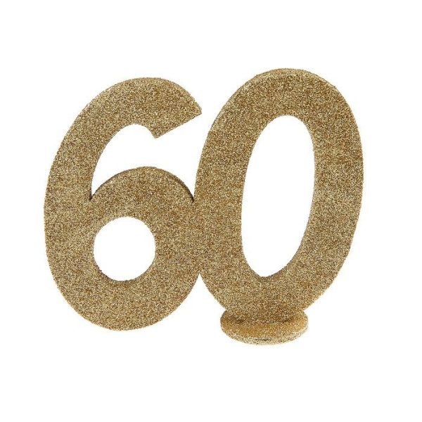 Bordpynt, Gull med glitter - 60år