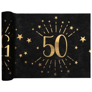 Bordløper svart og gull, 50 år - 5 meter