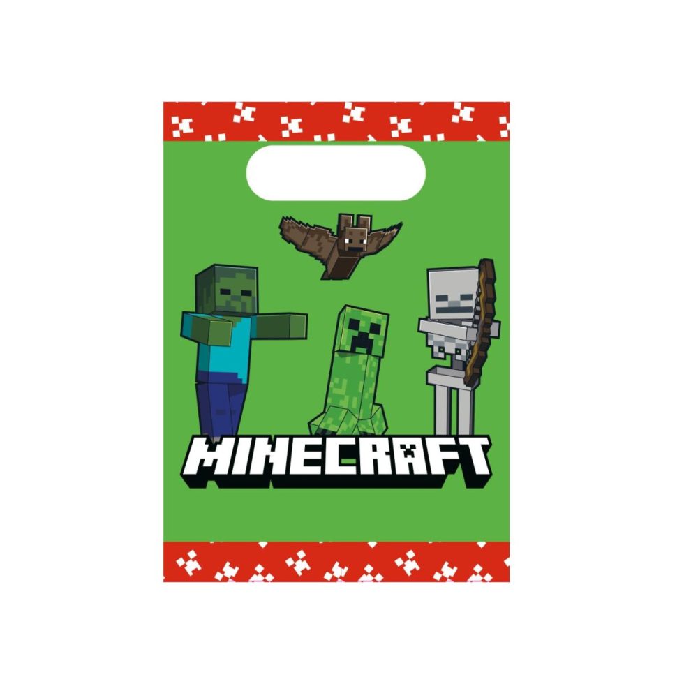 Godteposer papir, Minecraft - 4 stk