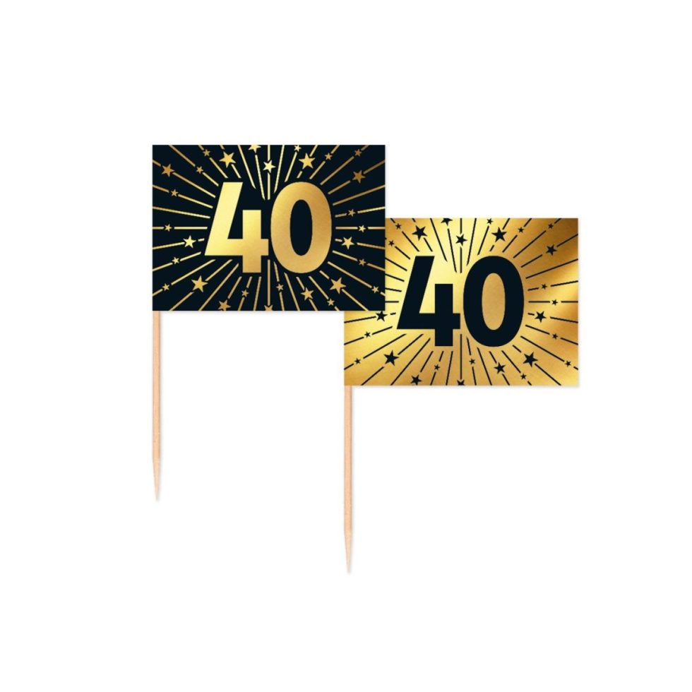 Cocktailpinner, 40 år - 50 stk