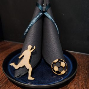 Bordkonfetti treverk stor, fotball - 5 stk