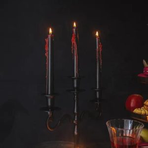 Blødende kronelys, 3 stk - Svart