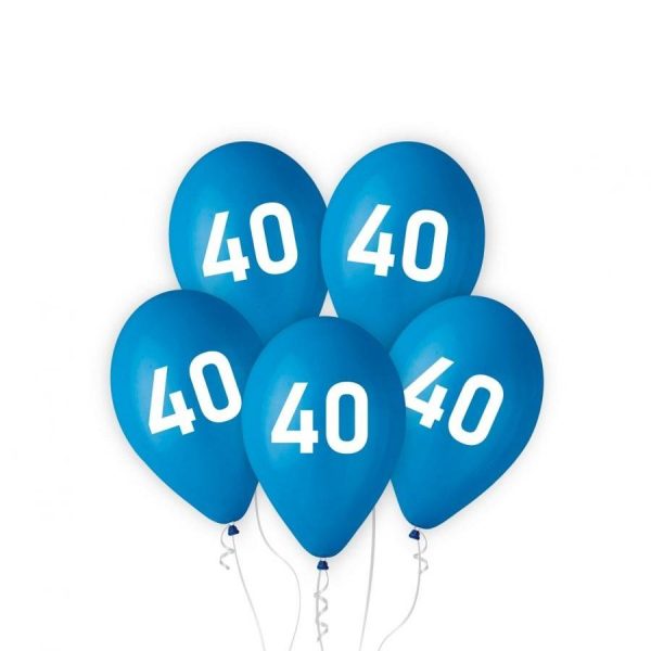 Ballonger blå, 40 - 5 stk