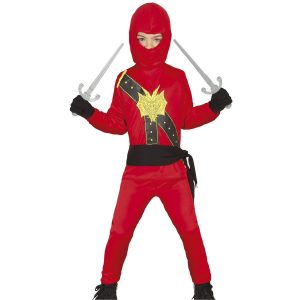 Kostymesett barn - Rød Ninja