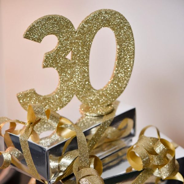 Bordpynt, Gull med glitter - 30år - Bilde 2