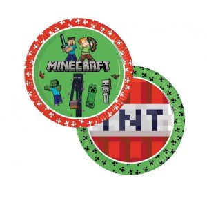 Papptallerkener, Minecraft - 8 stk