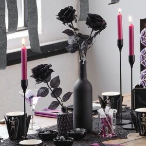 Kunstig rose - Svart