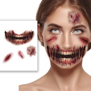 Midlertidige tatoveringer - Zombie ansikt