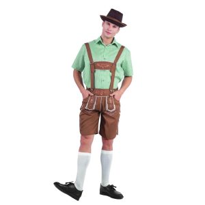 Oktoberfest lederhose med grønn skjorte