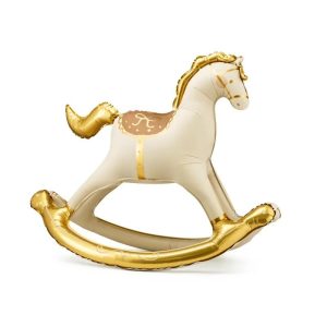 Folieballong Gull - Gyngehest