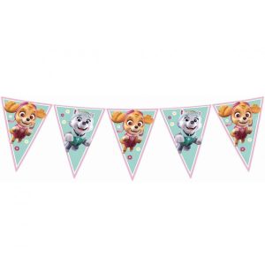 Flaggbanner, rosa Paw patrol - 2,3m