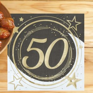 Servietter, 50år - 12 stk