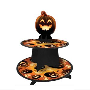 Snacks stativ 2 etasjer - Glade gresskar