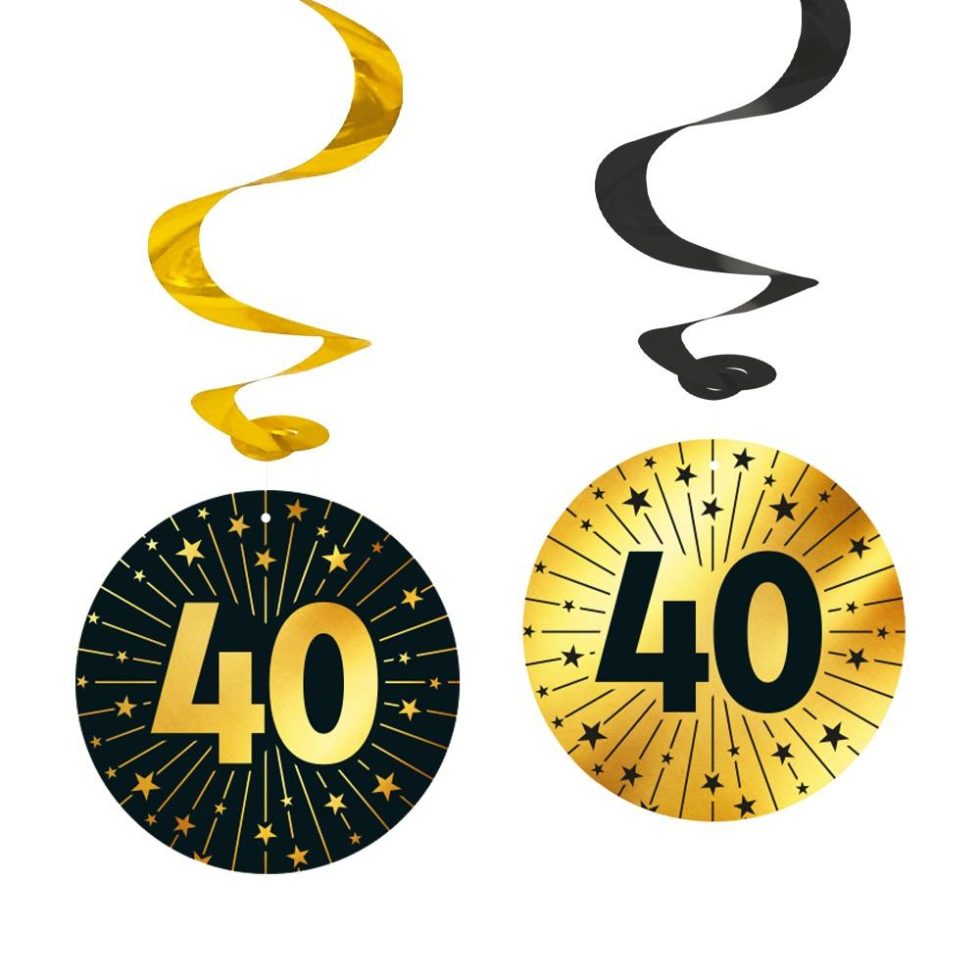 Hengende dekor, 40 år - 4 stk