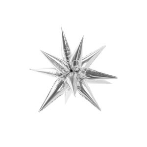 Folieballong, 3D stjerne 70 cm - gull