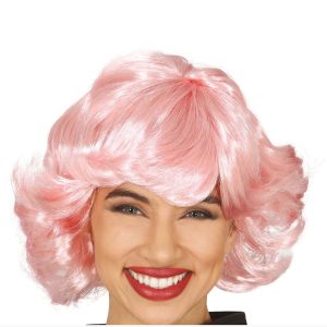Parykk - Kort pastell rosa