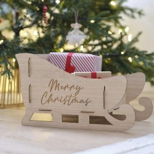 Slede til Julegaver - Treverk