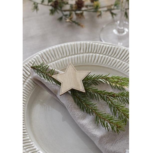 Bordkort med klype, stjerne natur - 6 stk - Bilde 3