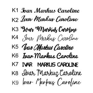 Personlig navneskilt speil, gull - 10 cm høyt