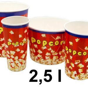 Popcornbeger 2,5 liter - 10 stk