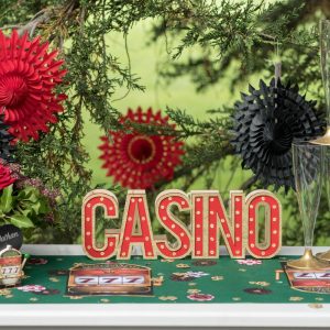 Bordpynt, lysboks med LEDlys - Casino