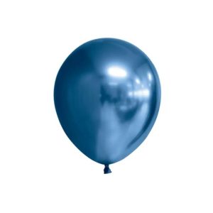 Ballonger chrome blå, 12 cm - 100 stk