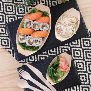 Serveringsbrett steinimitasjon svart - 10 stk