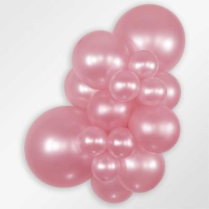 Ballonger perlemor rosa, 12 cm - 100 stk