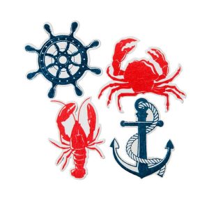 Bordpynt, maritim treverk - 10 stk