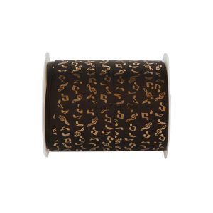 Gavebånd, svart med noter - 50 meter