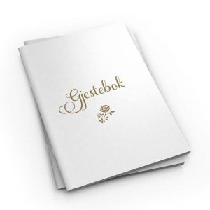 Gjestebok - Hvit og gull