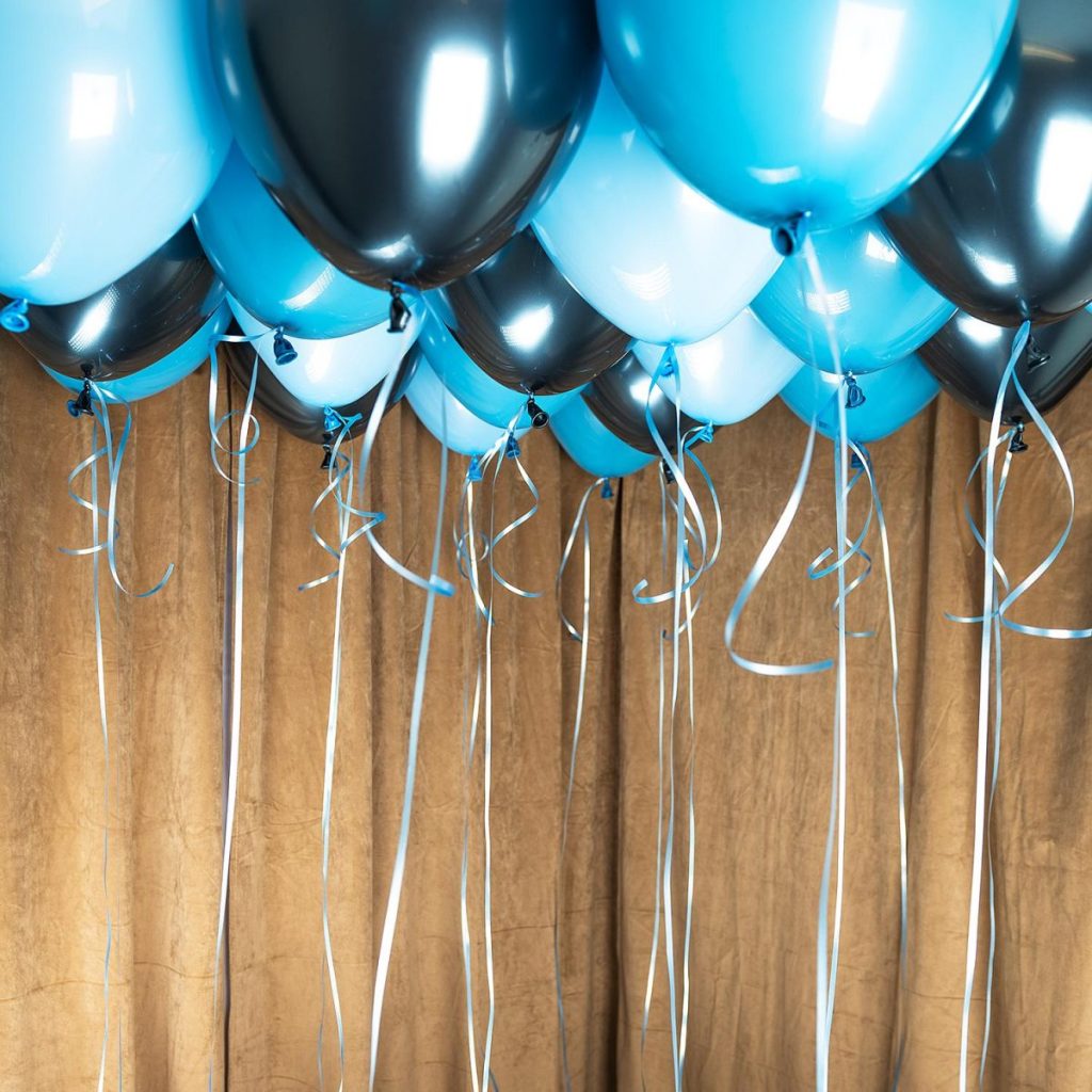 Ballonghimmel gjør det selv, blå miks - 30 ballonger