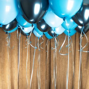 Ballonghimmel gjør det selv, blå miks - 30 ballonger