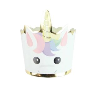 Snacksbeger rund, Enhjørning - 8 stk