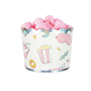 Snacksbeger rund, pysj party - 8 stk