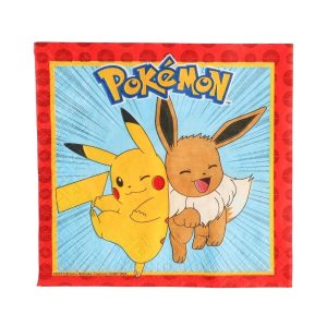 Servietter, Pokemon rød og blå - 20 stk