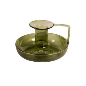 Lysestake til kronelys med håndtak - Grønn