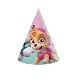 Partyhatter, Paw Patrol rosa - 6 stk