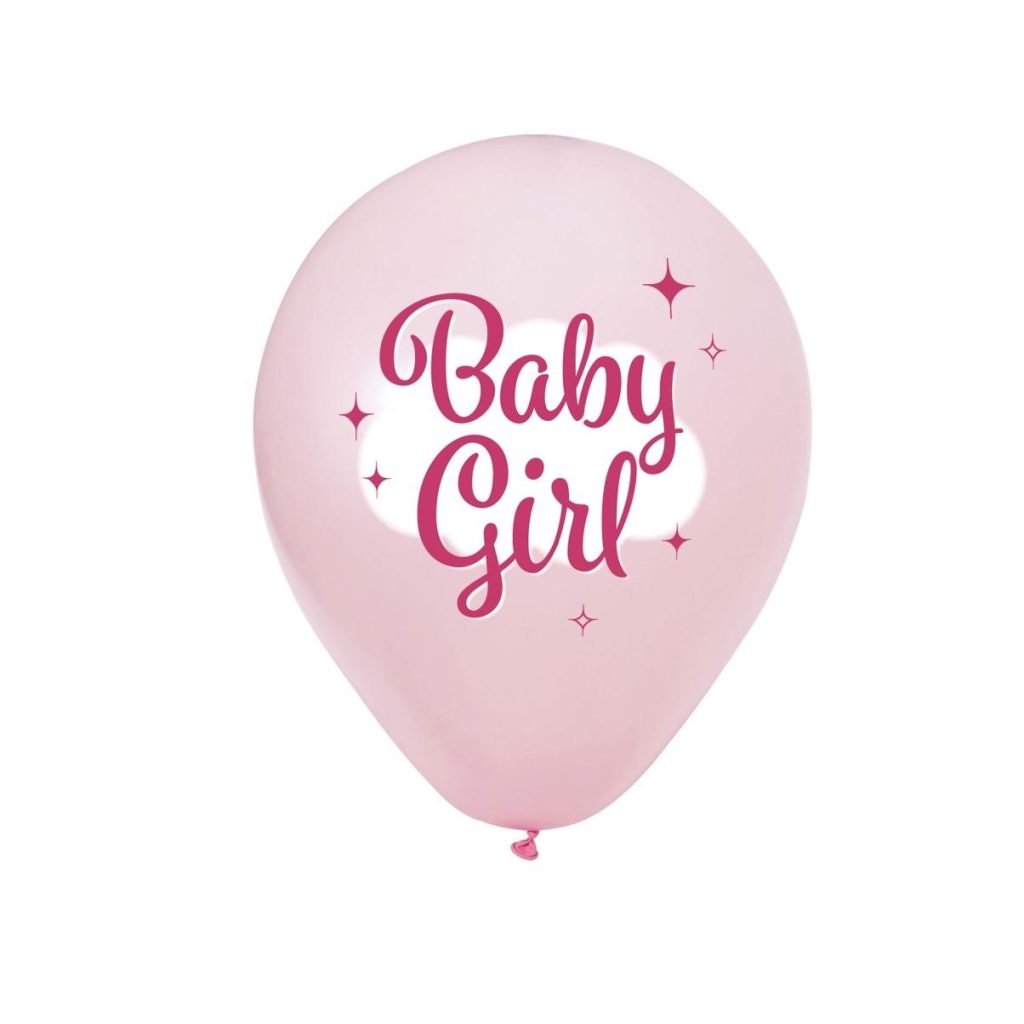 Ballonger dus rosa, Baby Girl - 8 stk