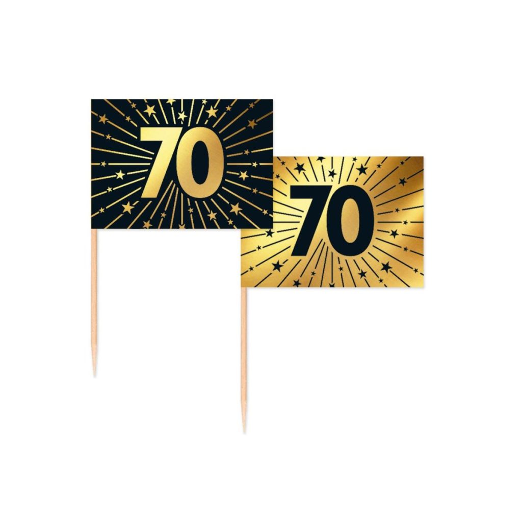 Cocktailpinner, 70 år - 50 stk