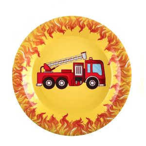 Papptallerkener, brannbil - 10 stk